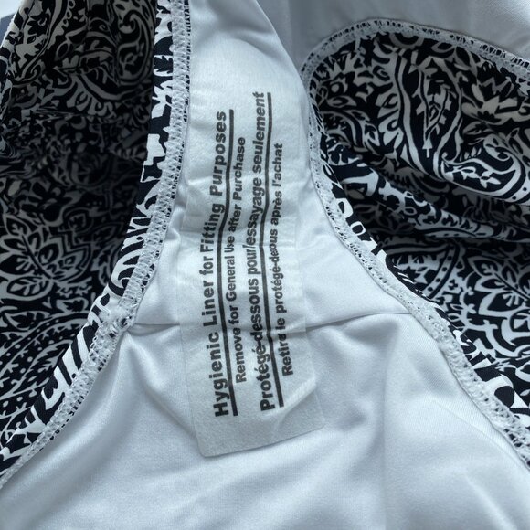 Lands’ End Women’s Tank Swimsuit Bathing Suit Slimming Paisley Black Size Medium - Picture 10 of 12